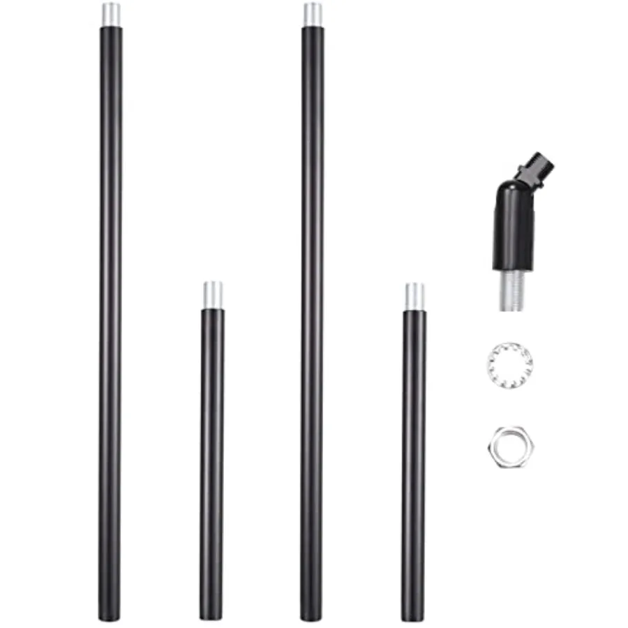 

Chandelier Extension Poles Lighting Fixture Downrods with 1/8-IP Threaded 3/8" Diameter Insert Pipes and 180 Degrees Sloped Ada