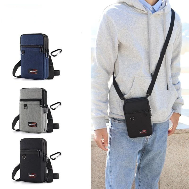 Fanny Packs Belt Bags Men's Multi-functional Large-capacity Casual Small Zipper Pouch Simple Crossbody Shoulder Bag Men Bag