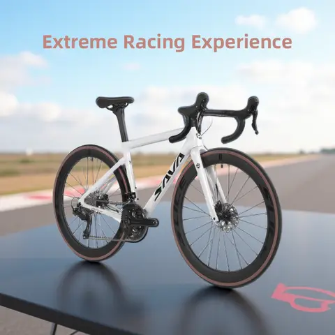 SAVA F20 Full Carbon Fiber Road Bike, Shimano 105 R7120 24Speed Groupset, Hydraulic Disc Brake, Lightweight Adult Racing Bicycle