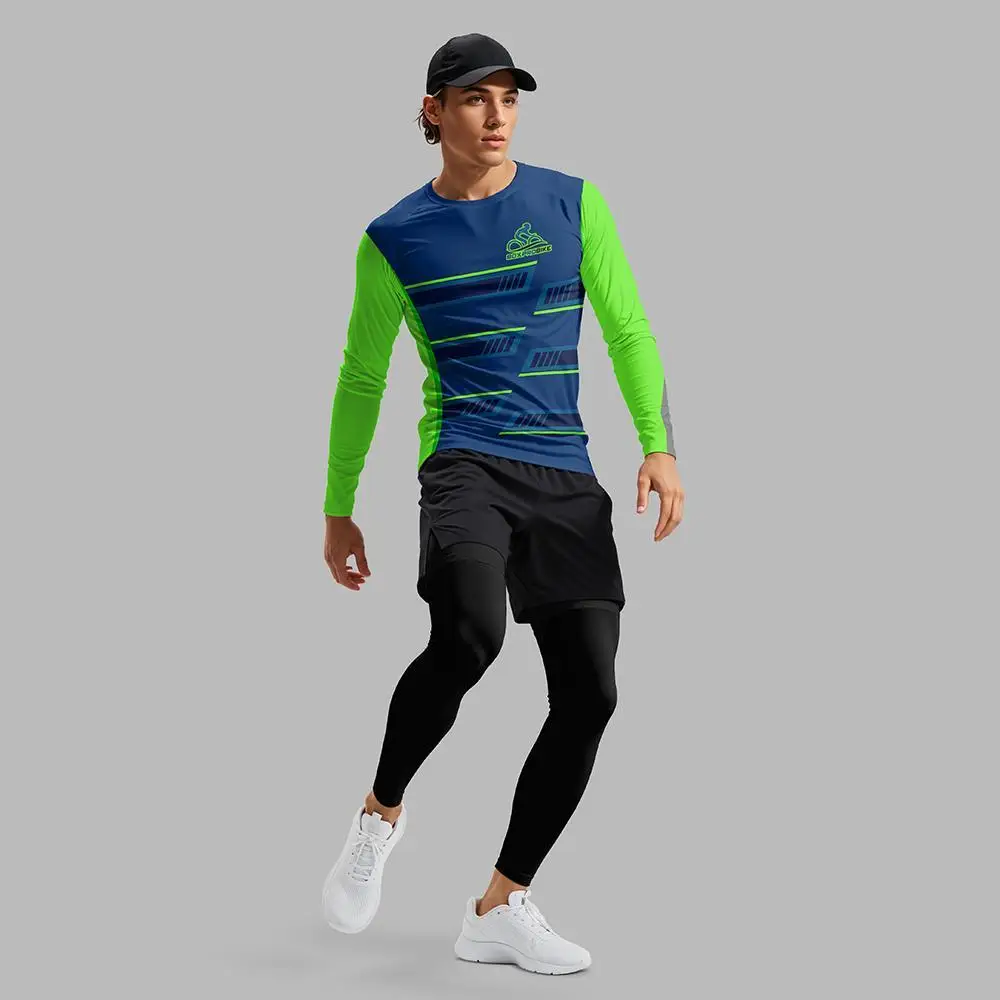 

Men's Outdoor Cycling Quick-drying Long-sleeved T-shirt 3D Print Bright Graphic Top Unisex Gym Fitness Jogging Essential Clothes