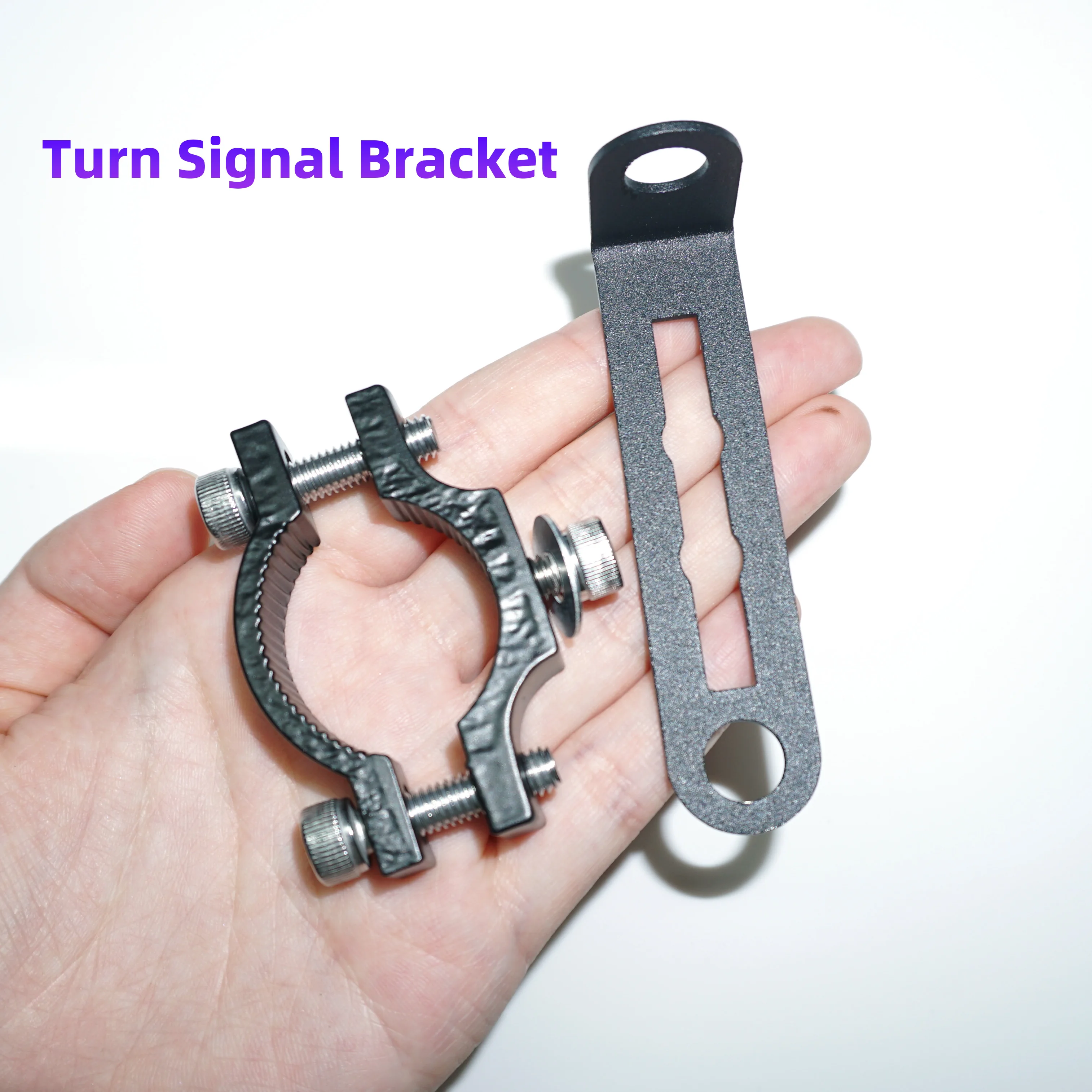 10mm Universal Motorcycle Scooter Turn Signal Lights Brackets Indicator Lamps Holder Lamp Mount Clamps Metal Accessories