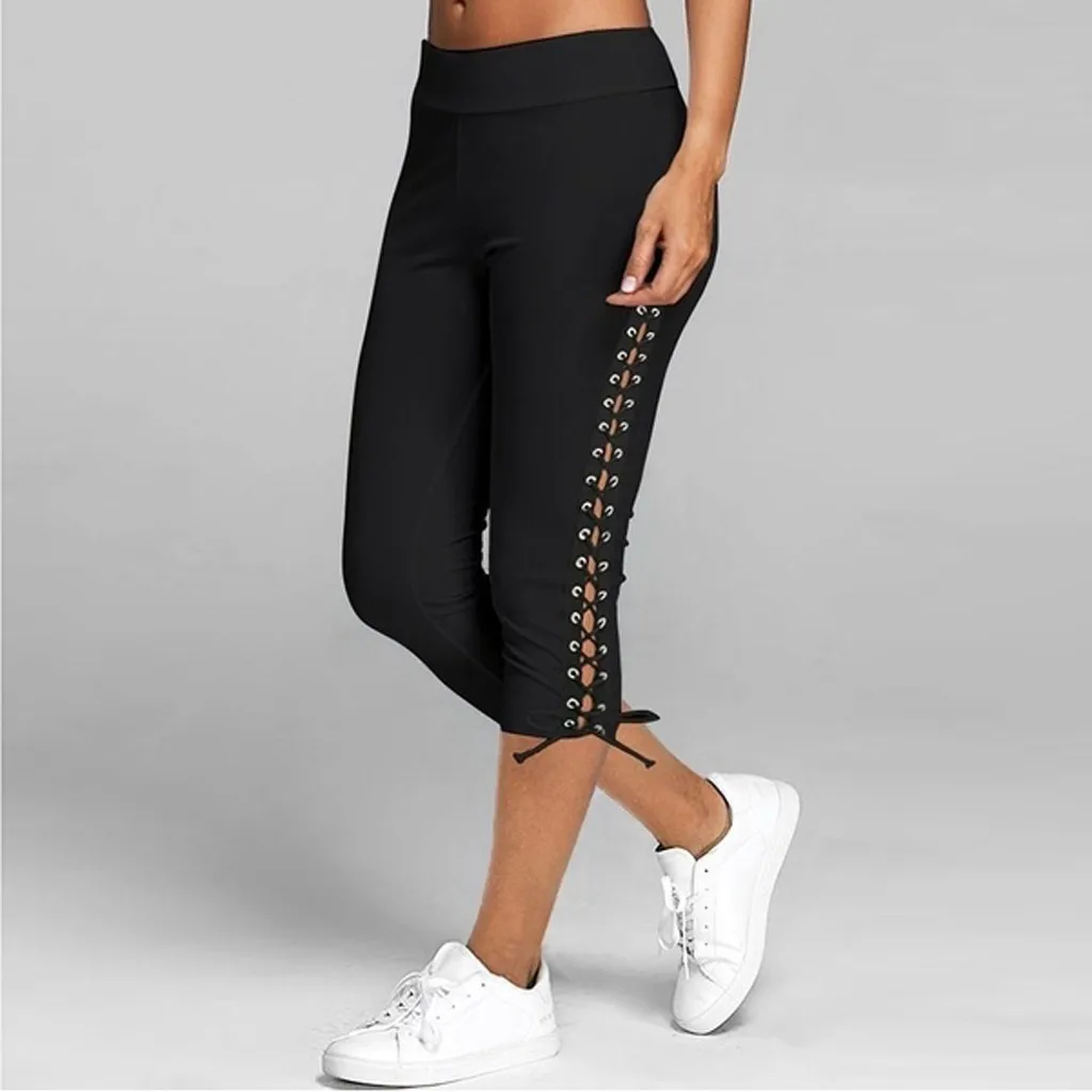 Fashion Casual Slim Thin Pants For Women Streetwear High Waist Black White Pencil Pants Cropped Trousers Sweatpants