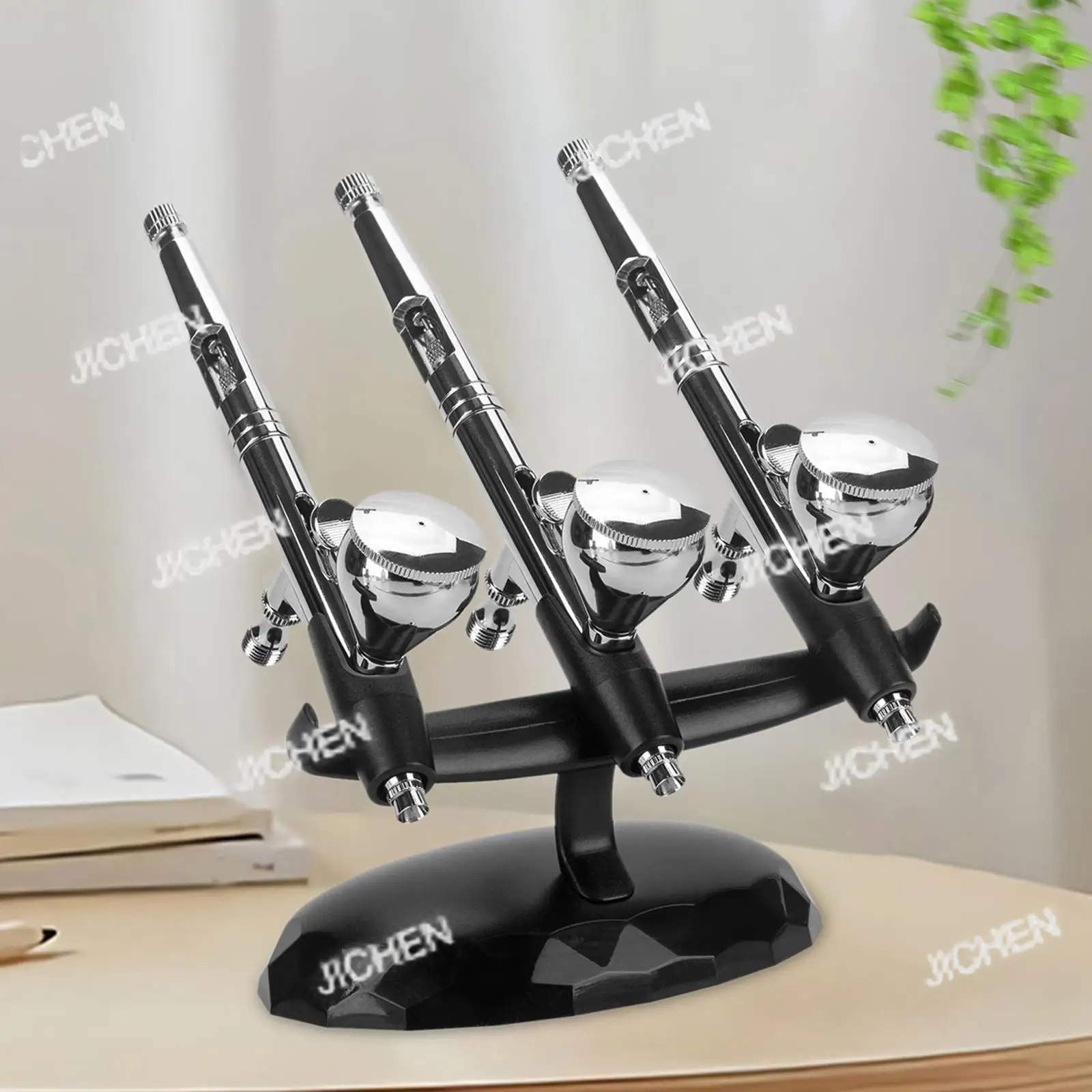 

Neu Desktop Airbrush Stand Airbrush Pen Holder Air Brush Grip Stand Hold 3 Universal Airbrush Pens for Nail Art