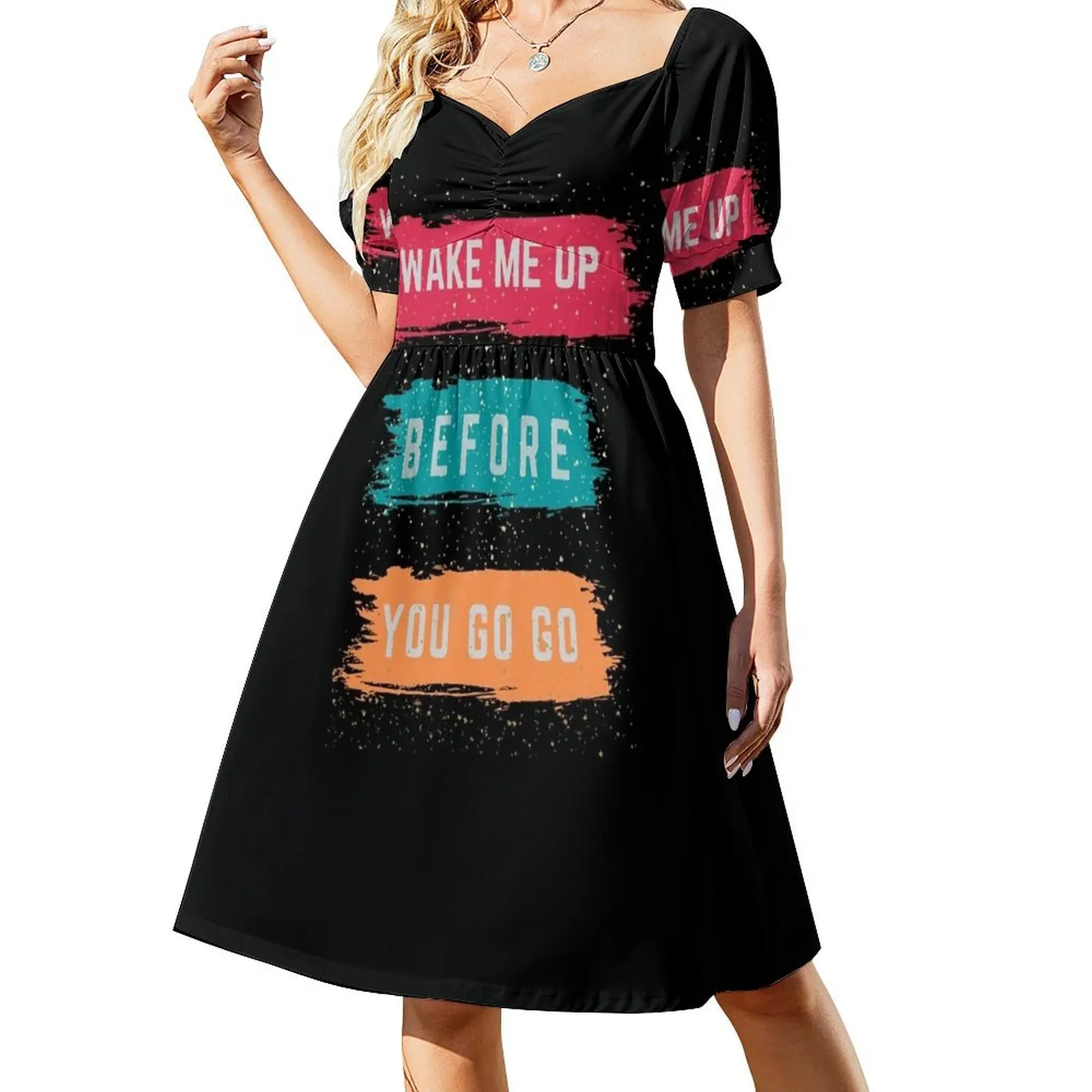 

wake me up before you go go Short Sleeved Dress Women's dress summer outfits for women 2025 Long dress woman Women's skirt