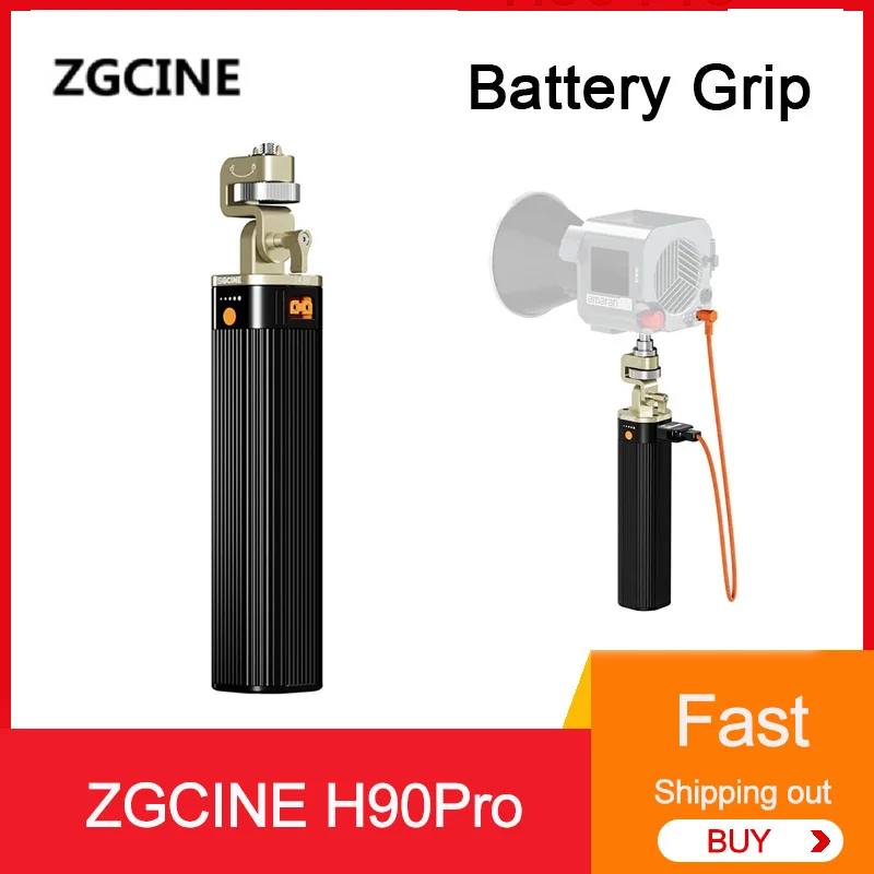 ZGCINE H90Pro Power Supply 6400mAh 14.8V 95Wh Handle Battery Grip For Video Photography Light 180degree Rotation Holder