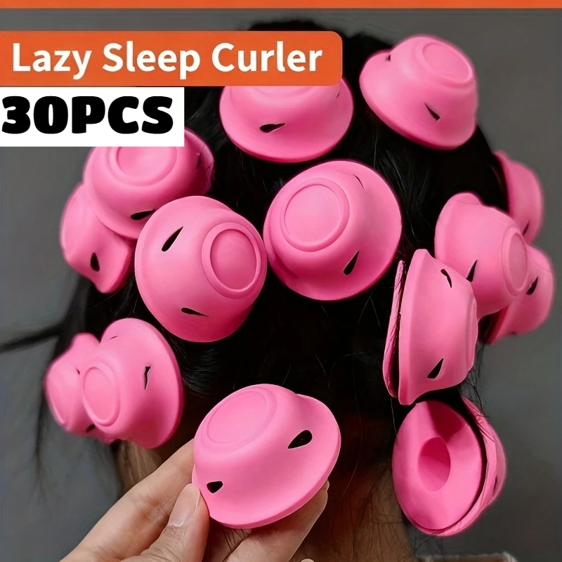 10/30pcs Mushroom Hair Curlers Soft Gentle Hair Care Rollers Non-Slip Silicone Wave Formers for Easy DIY Styling Curling Tools