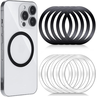 Metal Plate Sticker Ring For MagSafe Wireless Charger For IPhone 15 14 13 12 11 Mobile Phone Magnetic Car Mount Holder Universal