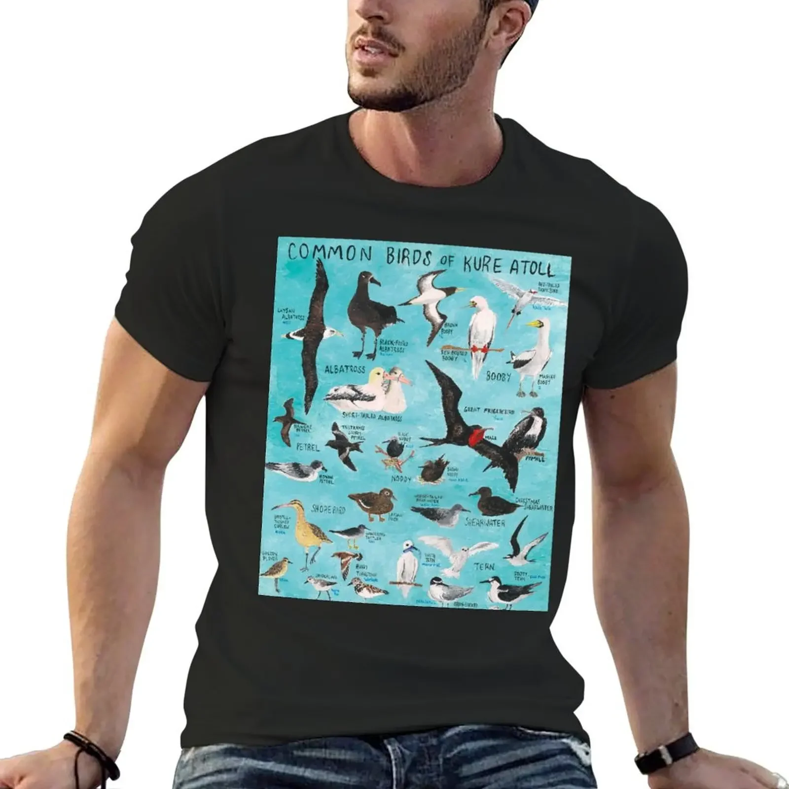 Common Birds of Kure Atoll T-Shirt graphic t shirts blacks kawaii clothes quick drying T-shirts for men cotton