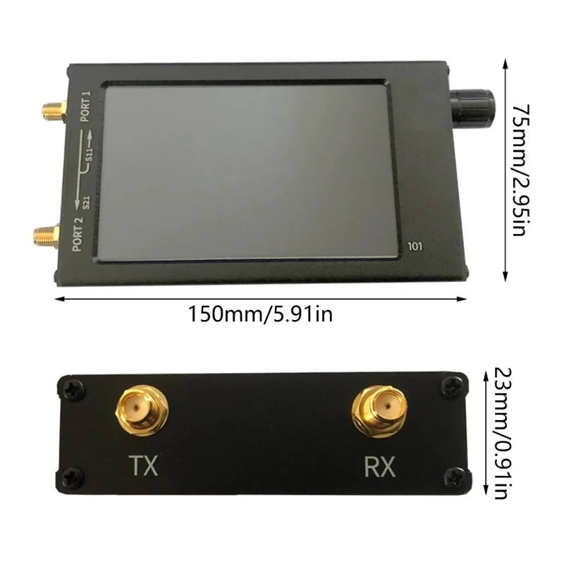 4,3-дюймовый векторный сетевой анализатор, обновленная версия, измерение параметров напряжения, КСВ, фазовая задержка,