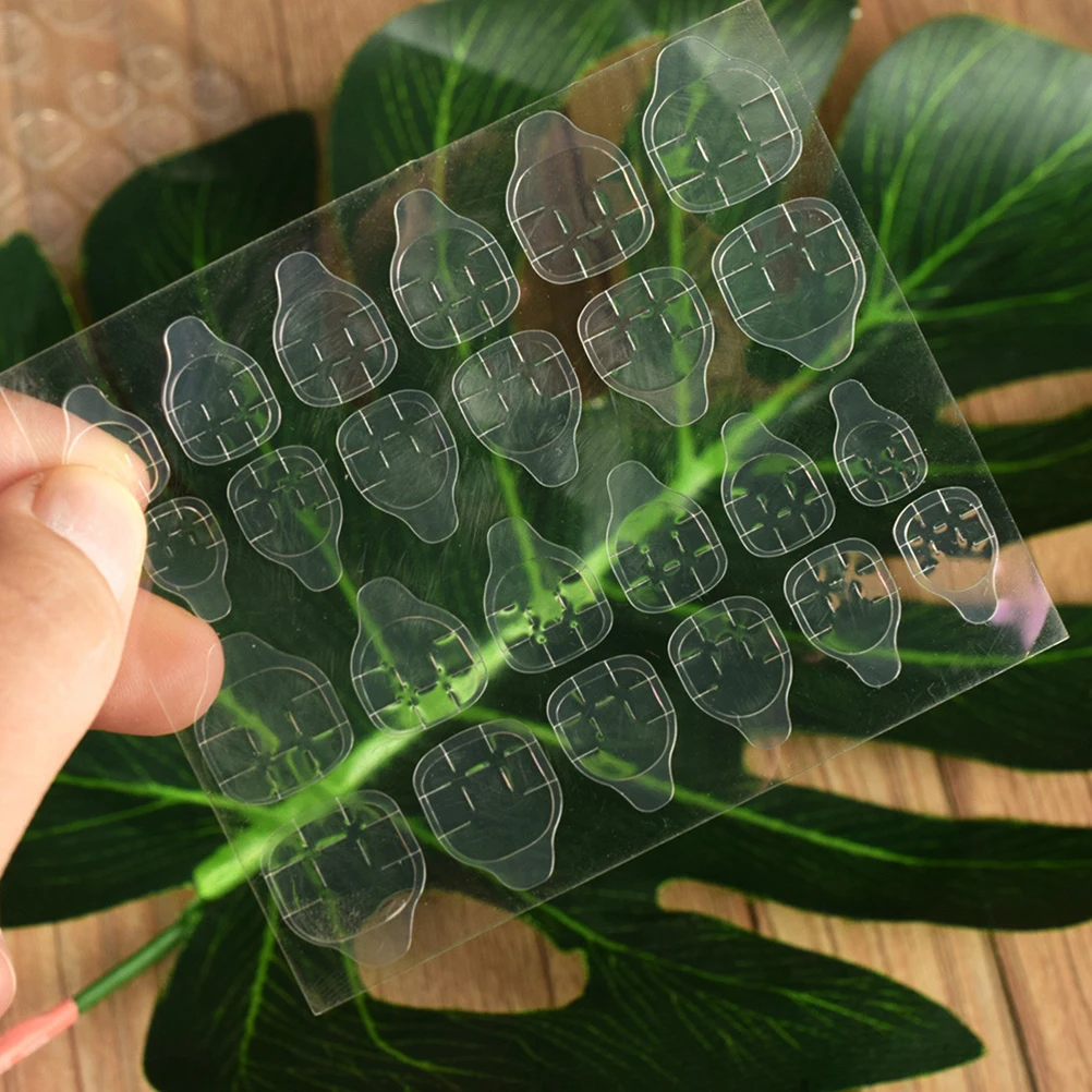 

Transparent Nail Art Stickers Self Adhesive 10 Sheets Long Lasting Disposable Nail Tips Glue Temporary Creative Reusable