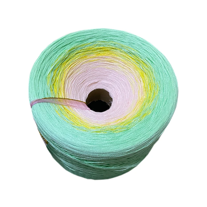 Organic Cotton Cake Line Gradient Color Baby Wool, DIY Handmade Knitting Line, Crochet Line, Shawl Long Skirt Sweater, 300g/Ball