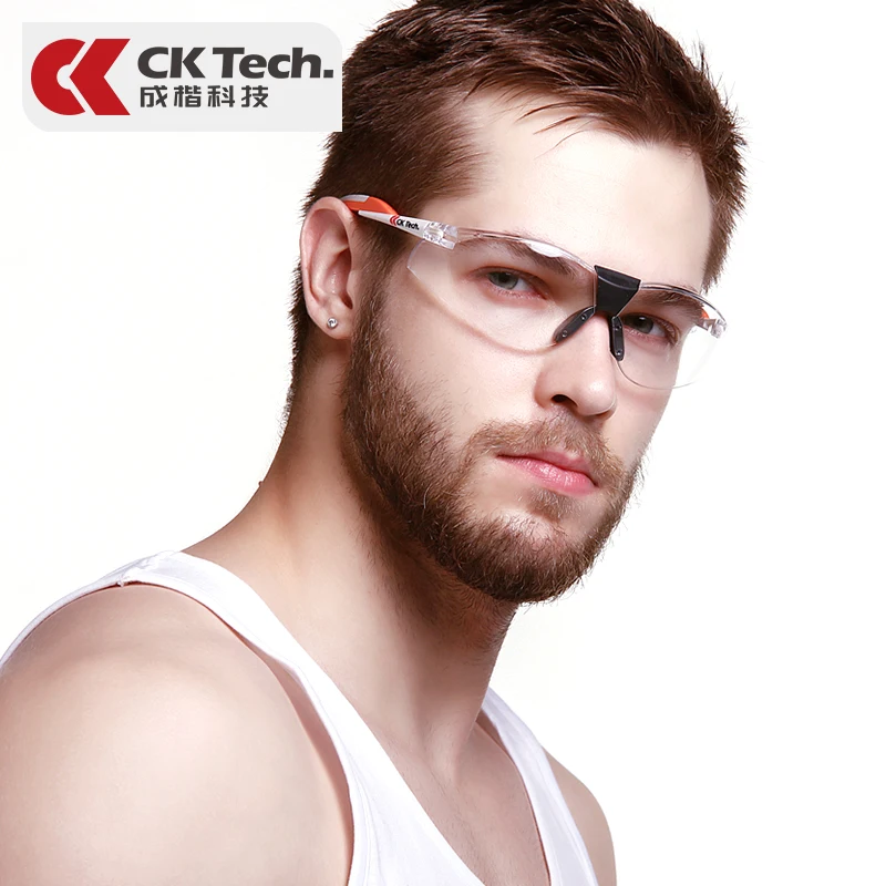 CK Tech.Anti-shock PC Lab Work Safety Goggles Anti-sand Anti-fog Dustproof Riding Sporty Glasses Protective Transparent Eyewear