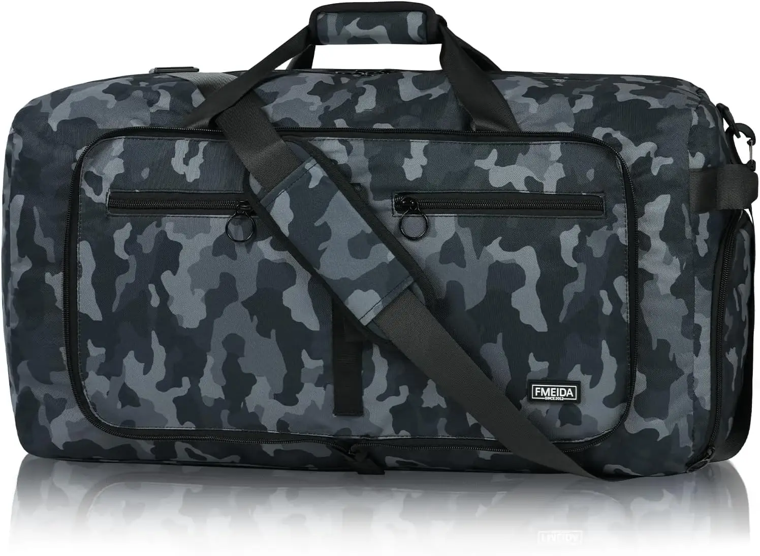 

65L Travel Duffel Bag with Shoe Compartment, Foldable, Water Repellent, Tear Resistant