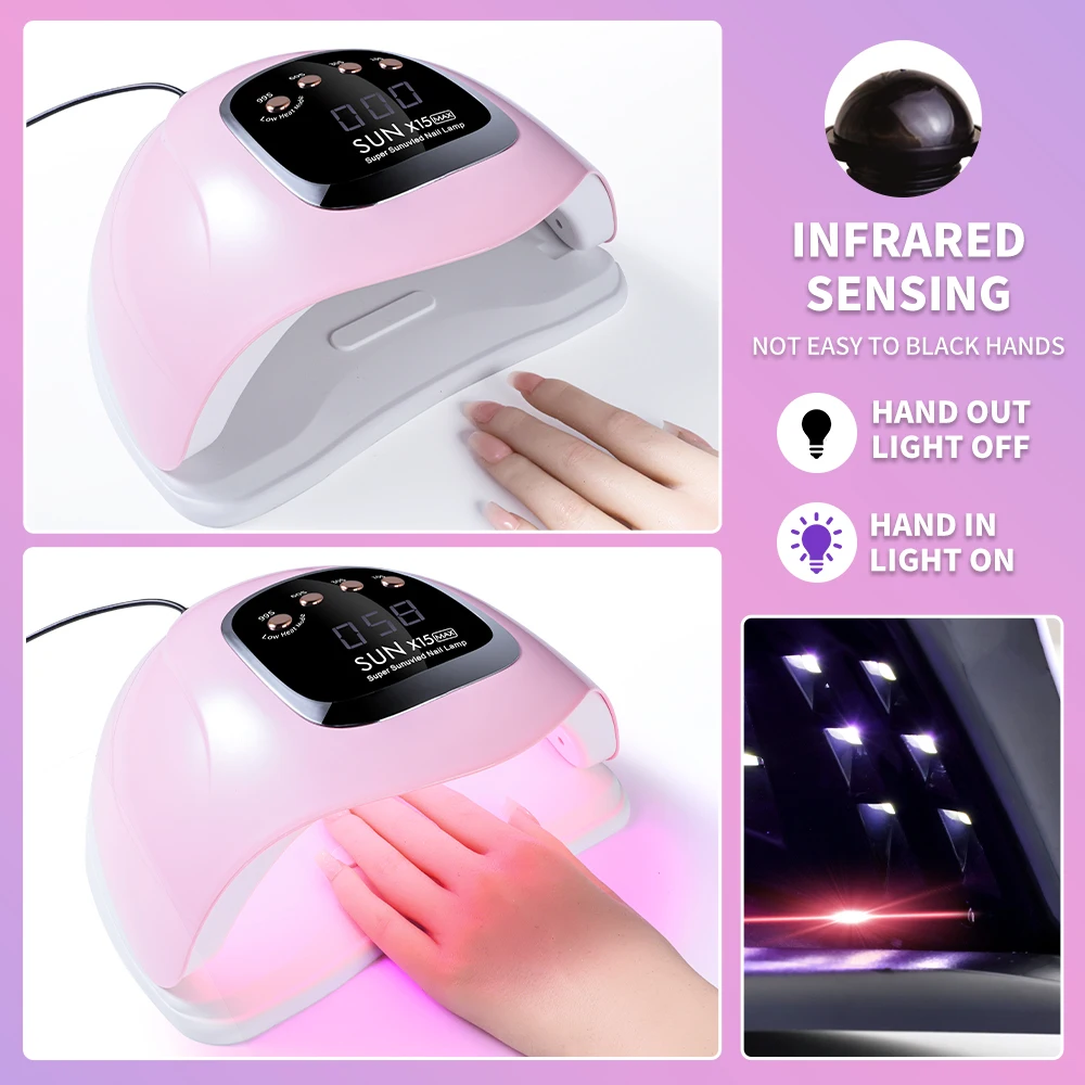 Super UV/LED Nail Dryer Lamp Have 4 Timer Modes LCD Display Quick Drying with 66/72 LEDS Nails Fordrying Dryer for Acrylic Gel
