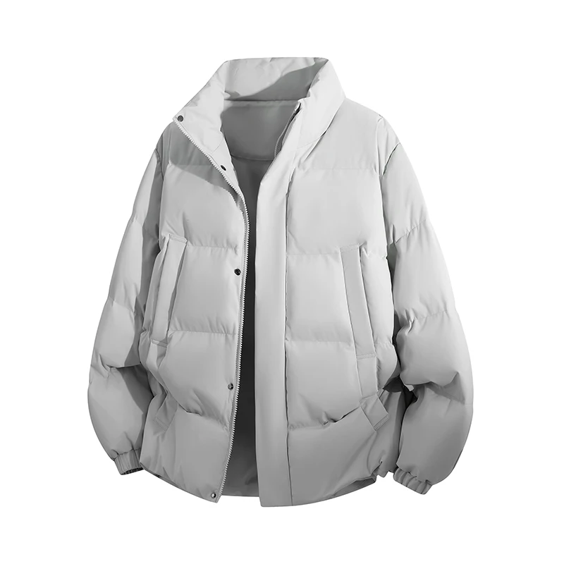 

Зимние мужские однотонные парки, мужское толстое пальто с воротником-стойкой, мужская куртка на хлопковой подкладке, женская теплая парка, мужская уличная верхняя одежда