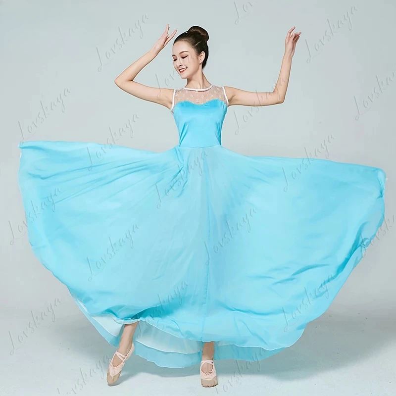 ชุดเต้นรำสมัยใหม่สำหรับผู้หญิง ชุดบัลเลต์ กระโปรงซ้อมเต้น ชุดแสดง