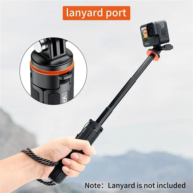 New Aluminum Extend Selfie Stick Tripod Mini Portable Vlog Tripod for Gopro Hero 12 11 10 9 8 7 6 Osmo Action Insta 360 One R X3