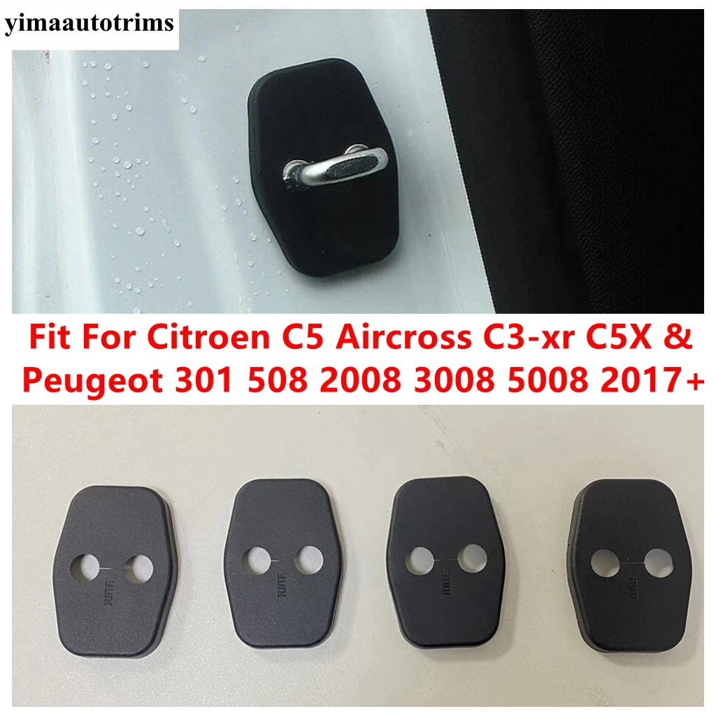 

Car Door Lock Buckle Protection Cover Accessories For Citroen C5 Aircross C3-xr C5X & Peugeot 301 508 2008 3008 5008 2017 - 2024