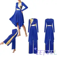 Trajes de actuación de coro de iglesia para mujer, traje de baile litúrgico, Ropa de baile de adoración, vestido elegante de Halloween, traje de fiesta temática