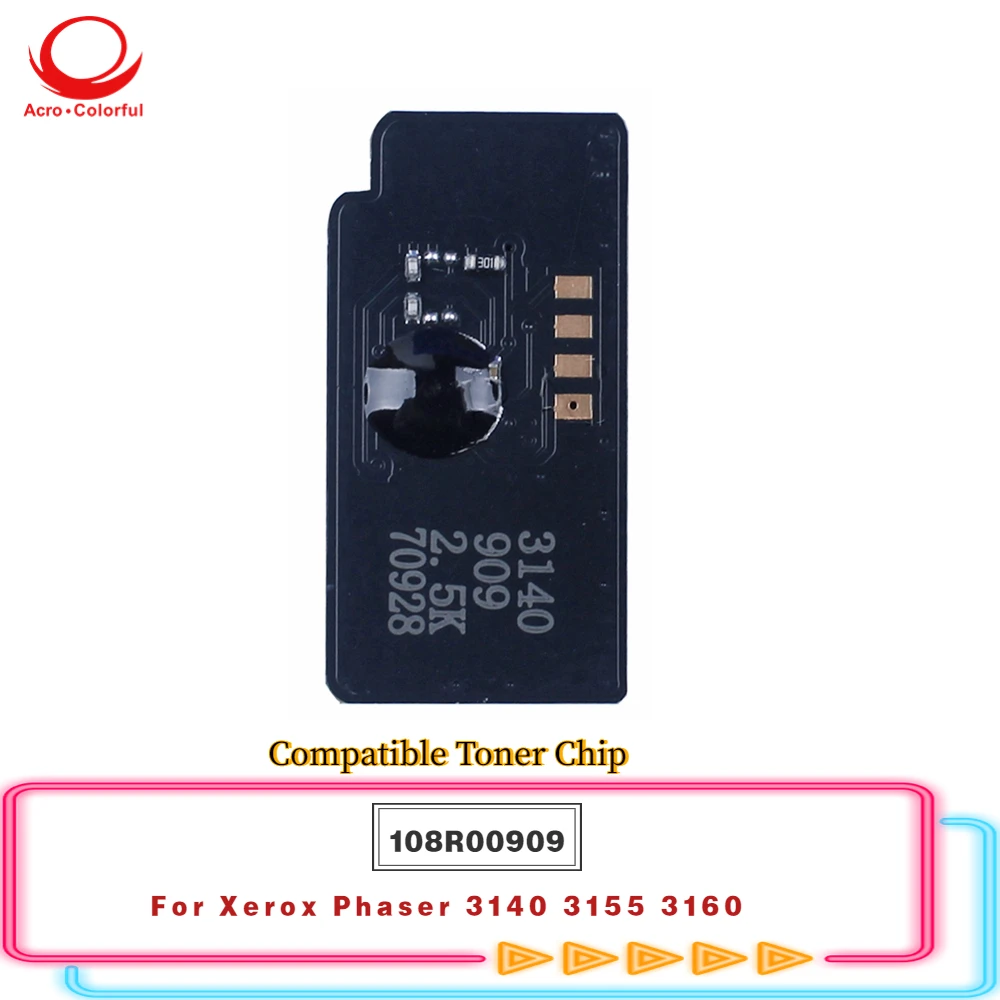 108R00983 108R00908 108R00909 108R00984 Chip de toner compatível para Xerox Phaser 3140 3155 3160 Chip de cartucho de impressora