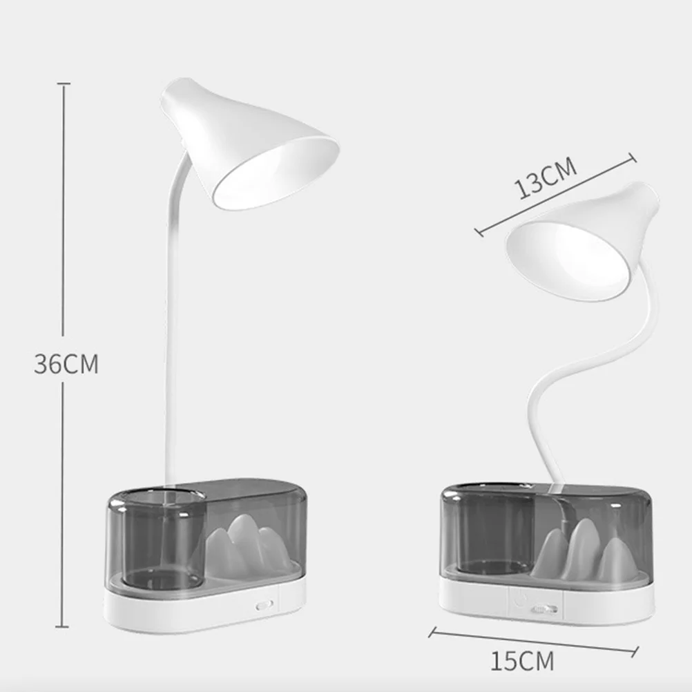 

1 Set Led Eye Caring Desk Lamp Usb Rechargeable Bedside Light Pen Holder Bedroom Study Eye Protection Lamp Student Table