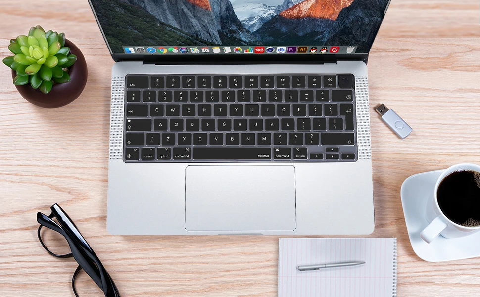 Compatible Keyboard Cover for 2022 MacBook Air 13.6 M2 A2681/2021 2023 MacBook Pro14 16 M1 A2442 A2485 A2779 A2780 with Touch ID