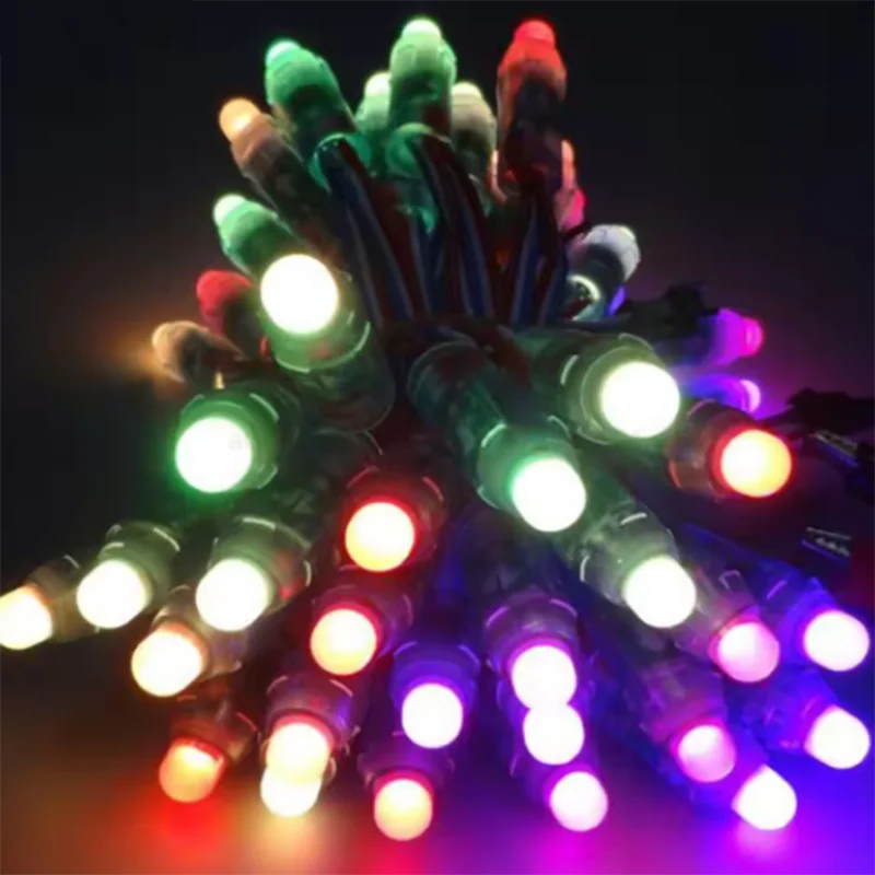 2025 nuevo 50 Uds 12mm WS2811 módulo led DC 5V negro/verde/RWB cable RGB Digital IP30/IP68 impermeable, direccionable