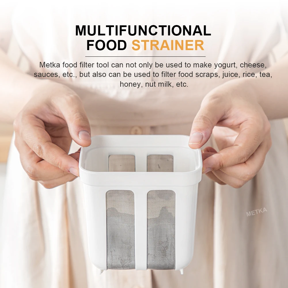 1100 مللي/1800 مللي فلتر الزبادي مصفاة الزبادي اليونانية الغذاء مصفاة تخزين الحاويات فصل مصل اللبن أدوات لوازم المطبخ