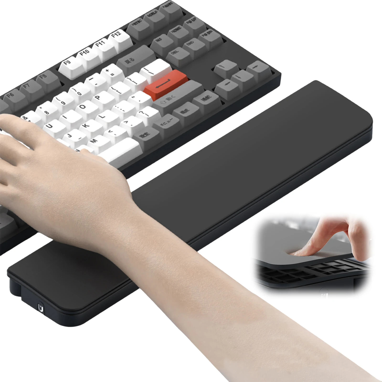Keyboard Wrist Pad Leather - مسند معصم من الجلد والبلاستيك ABS