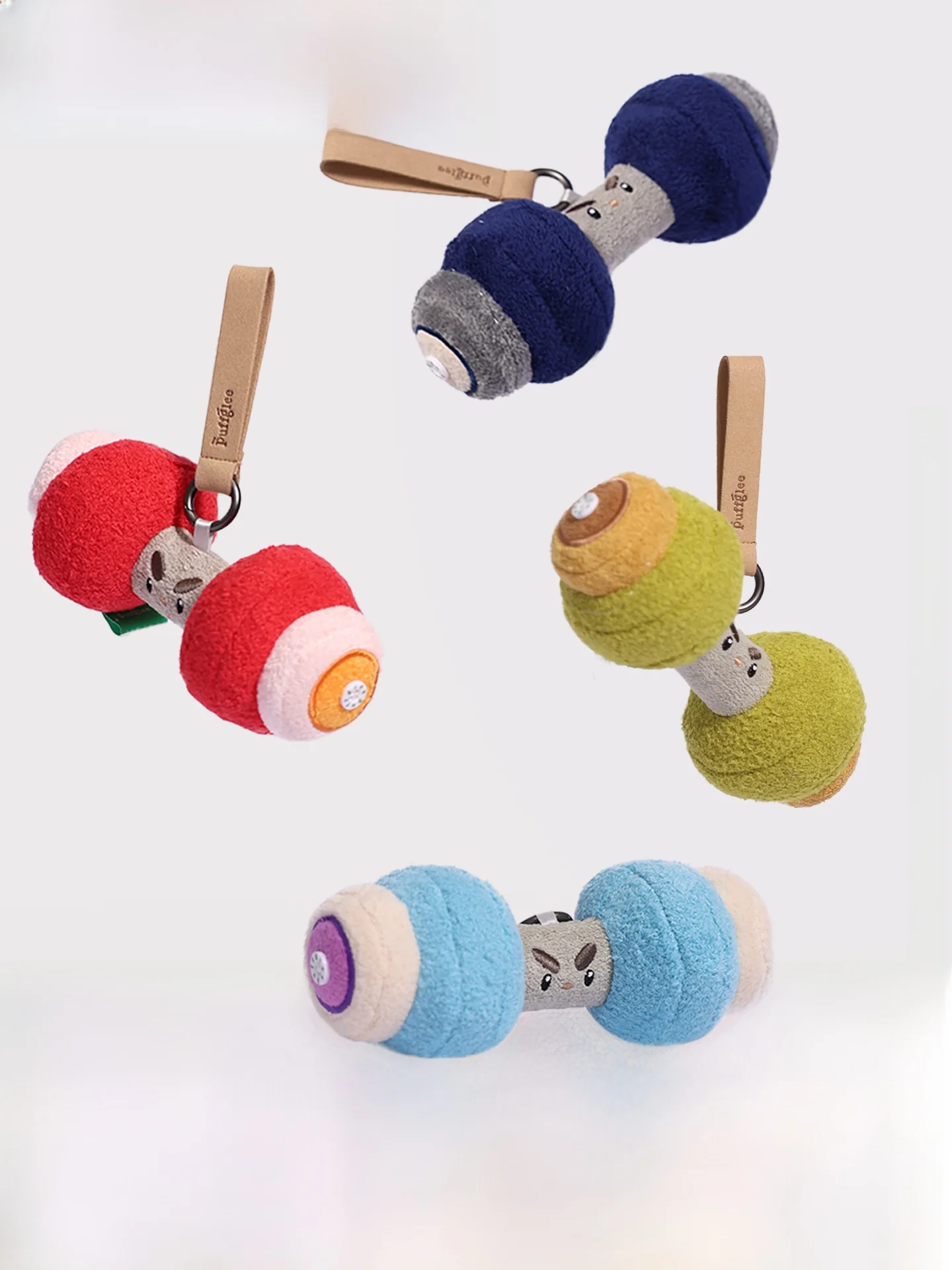 

Puffg New Plush Dumbbell Pendant Weightless Plush Toy Fitness Birthday Gift Soft PP Cotton Filled Fabric Art Doll for Ages 3+
