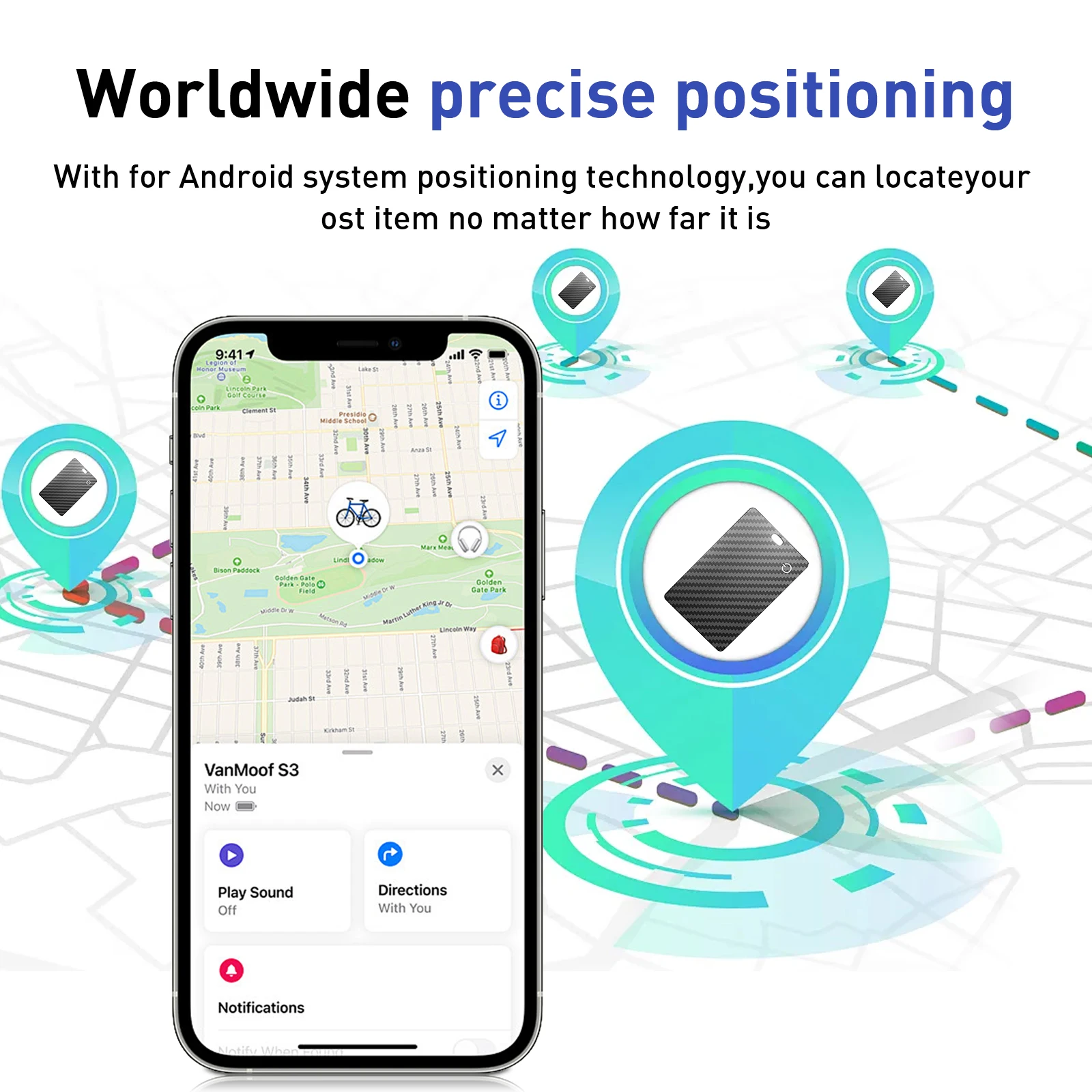 1/2-Pack Smart Air Tag GPS Tracking Card for IOS and Android  - Lost and Found Alert Device. Wallet/Card Locator Smart Card. image 6