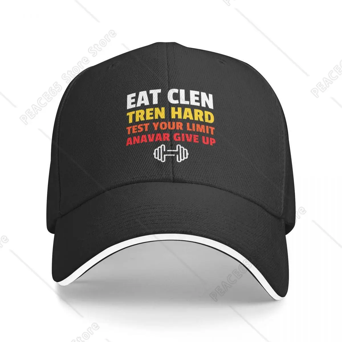 

Eat Clen Tren Hard Test Your Limit Anavar Give Up Baseball Caps Activities Snapback Hat Men Women Hats