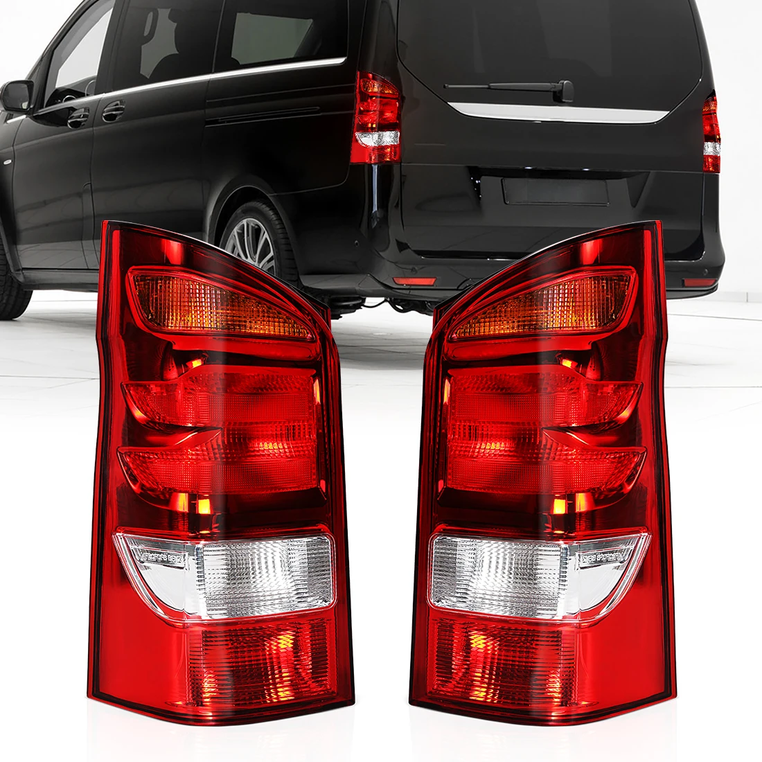 

For Mercedes-Benz V-Class W447 2015 Redesign Halogen Tail Lights Red and Yellow Turn Signal Lamp Car Accessories Taillight IP67
