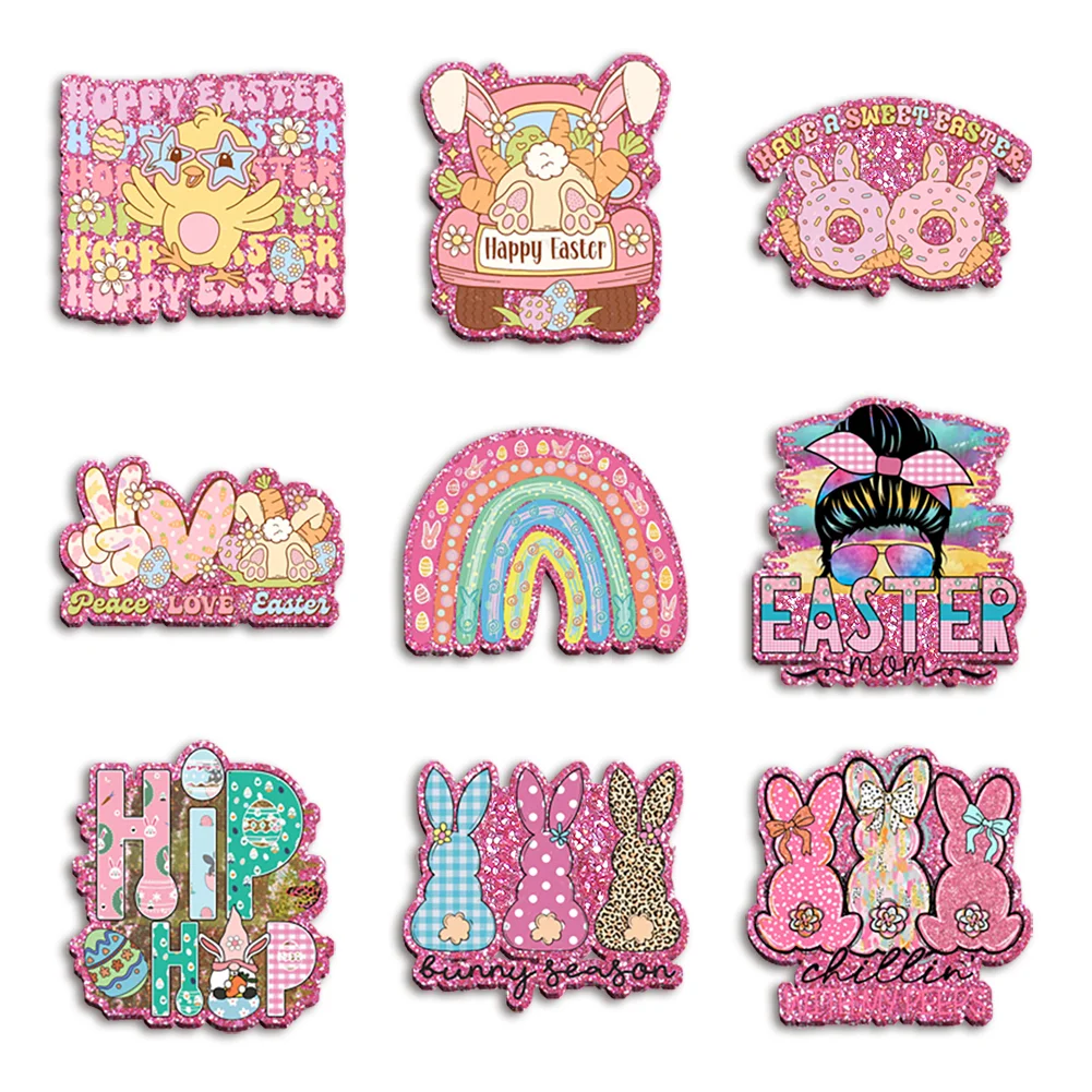 

Easter Day Rabbit Chunky Glitter Resin Planar Acrylic Flatback Charms For DIY Phone Case Hair Bow Craft Keychains Accessories