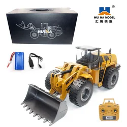 Huina 1583 Heavy Duty 4-drive 2.4g Wireless Anti-frequenza Ingegneria Auto Fusoliera Bulldozer 10 canali Giocattoli per bambini