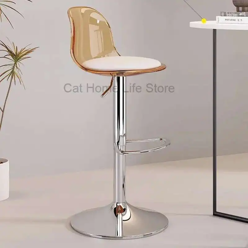 

Camping Ultralight Bar Stool High Back Adjustable Swivel Bar Stool Simple Leather Pub Asiento Habitacion Restaurant Furniture