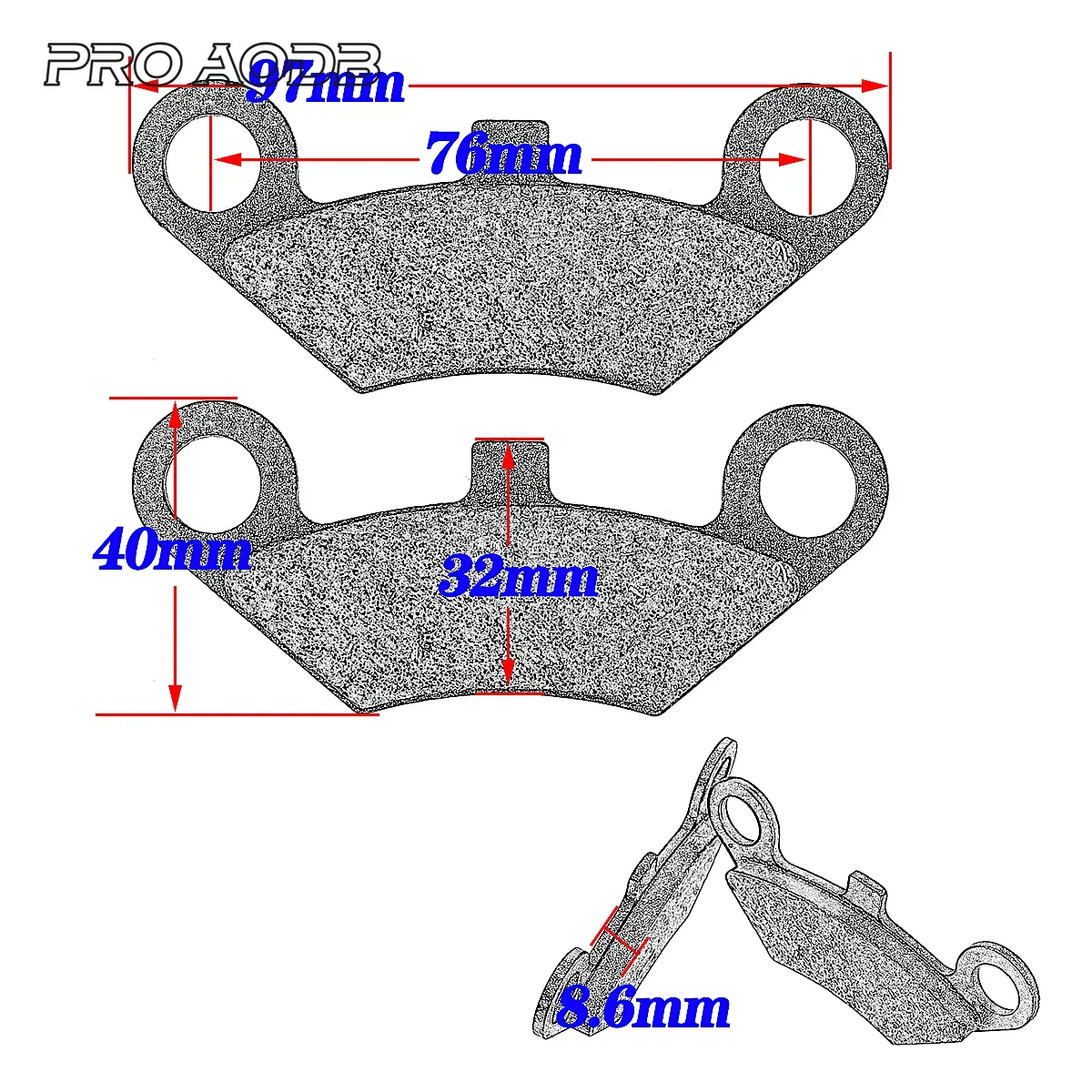 Universal Alloyspart Motorcycle Parts Front Brake Pads For CF 500cc 600cc CF500 CF600 X5 X6 X8 U5 4 Wheels 4x4 Quad Bike Model