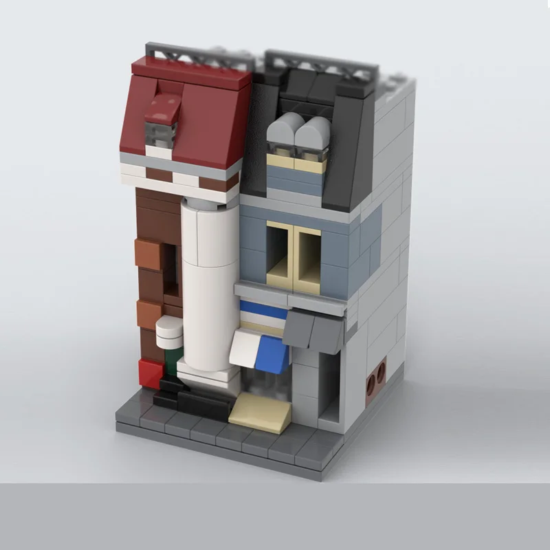 Modelo City Street View, bloques de construcción MOC, arquitectura, Mini tienda de mascotas, tecnología Modular, regalo de vacaciones para niños, traje de juguete para montar