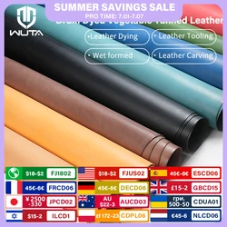 WUTA Full Grain Drum Dyed Vegetable Tanned Cowhide Skin Pre-cut Vachetta Leather Genuine Leather Craft Material DIY Bag Wallet