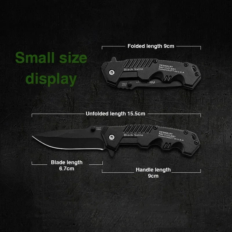 High Hardness Folding Knife Camping Outdoor Knife Carry Multifunctional Camping Fruit Knife Survival Defense Knife Mini