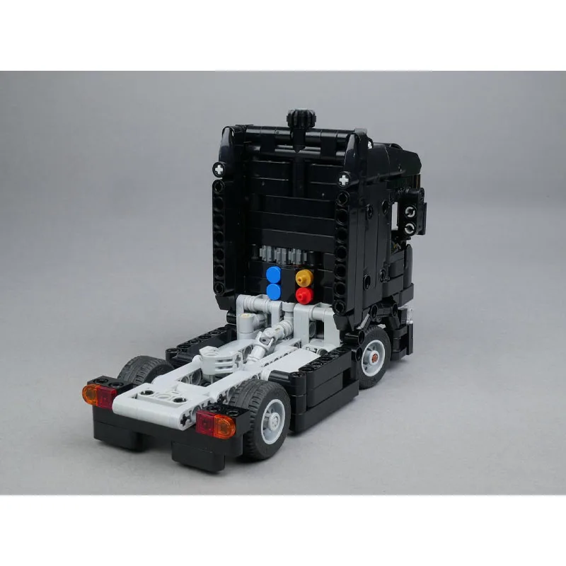

MOC-164366 New Black Cargo Flatbed Truck Building Block Model, 646 Parts, Birthday Building Block Toy for Boys and Children