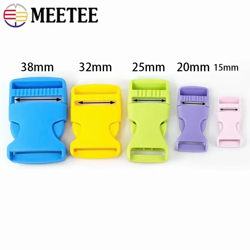 10Pcs 10-38mm Plastic Buckle Backpack Strap Side Quick Release Closure Buckles Pet Collar Belt Adjuster Clasp DIY Accessories