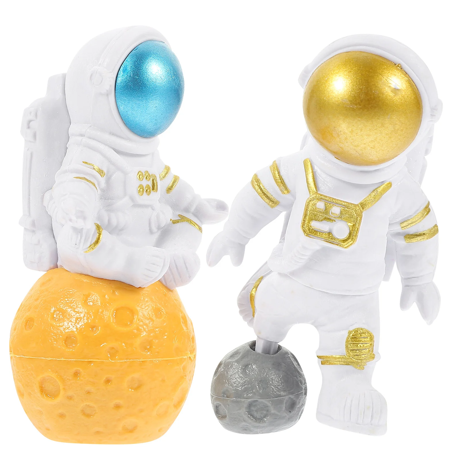 2pcs Spaceman Aquarium Decor Realistic Fish Tank Layout Prop Lightweight Pvc Small Spacemen Accessories Underwater Astronaut