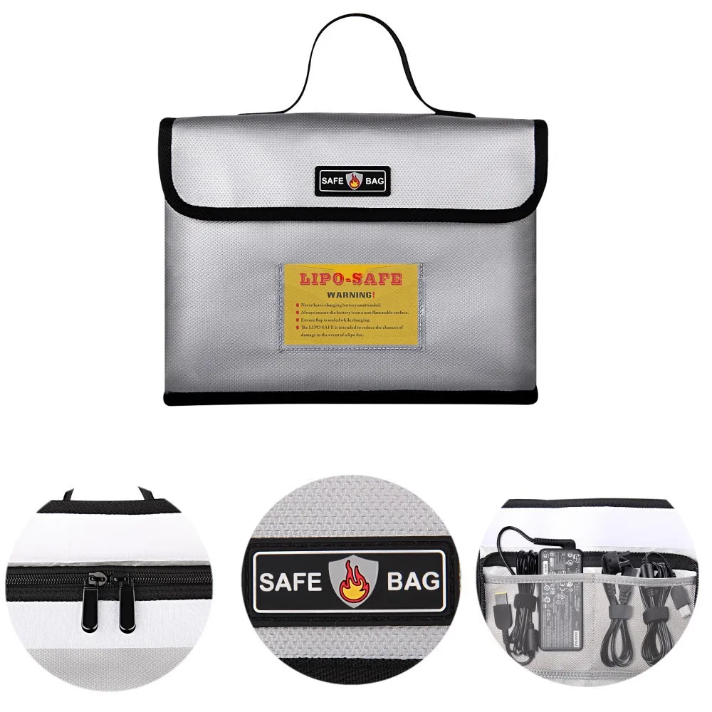 High temperature lithium battery explosion-proof bag, model aircraft battery fireproof explosion-proof bag, large tote bag