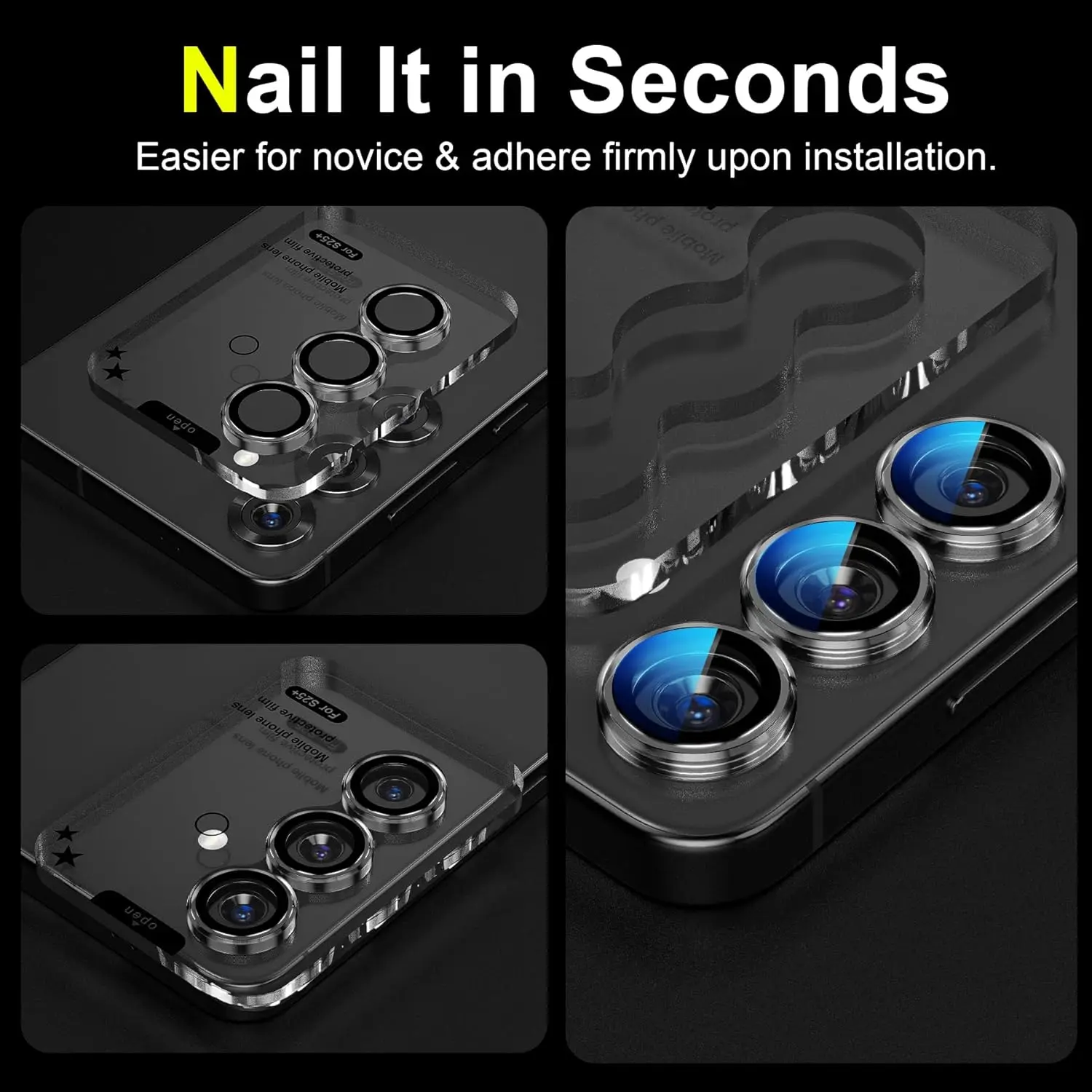 Camera Lens Protector For Samsung Galaxy S25+ Plus Accessories [1:1 Fit & Ultra Clarity] 9H Tempered Glass Metal Individua - náhled 5