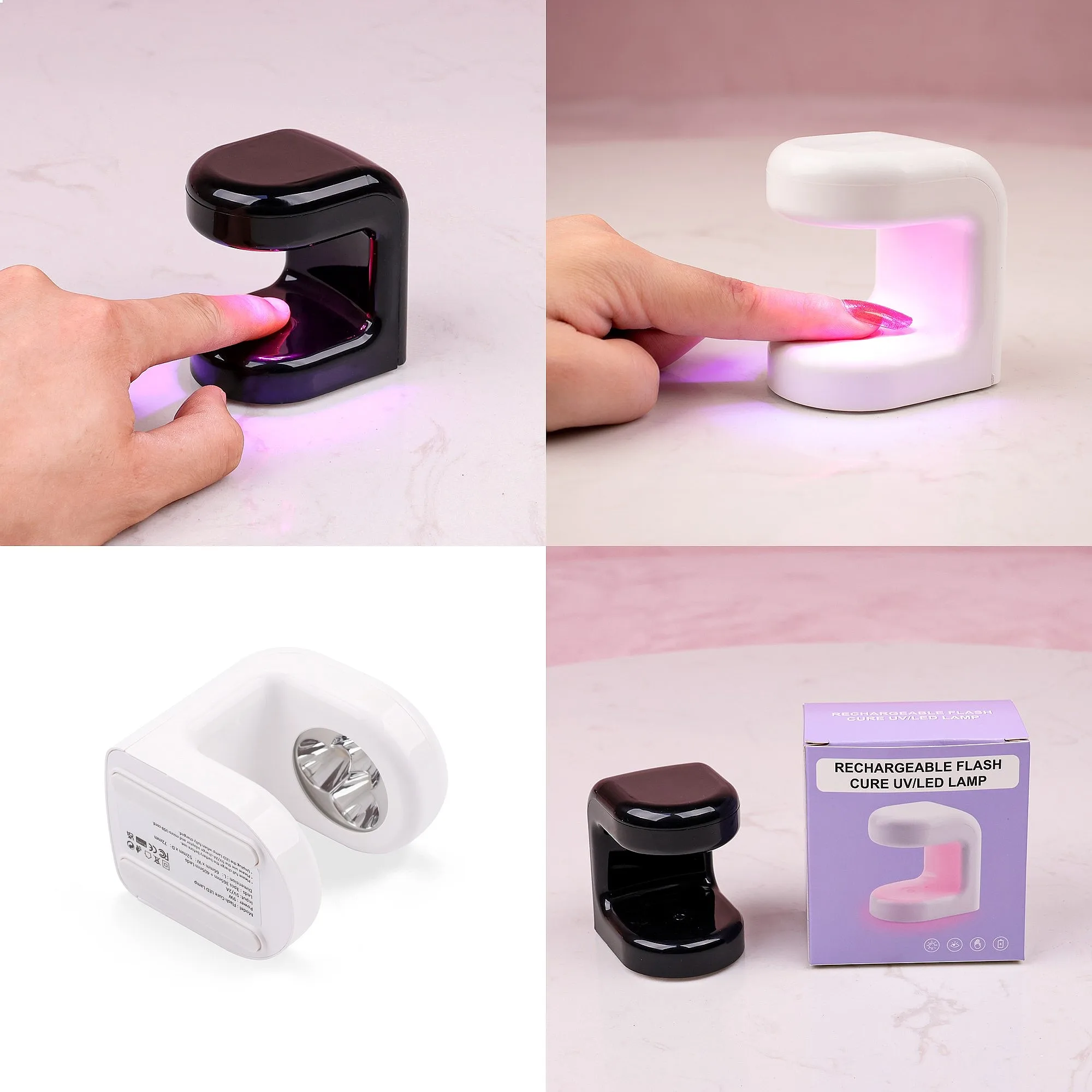 9W Power New Style Wholesale Flash Cure Small Size Rechargeable Finger Nail Fast Drying Mini UV LED Lamp with Touch Sensor
