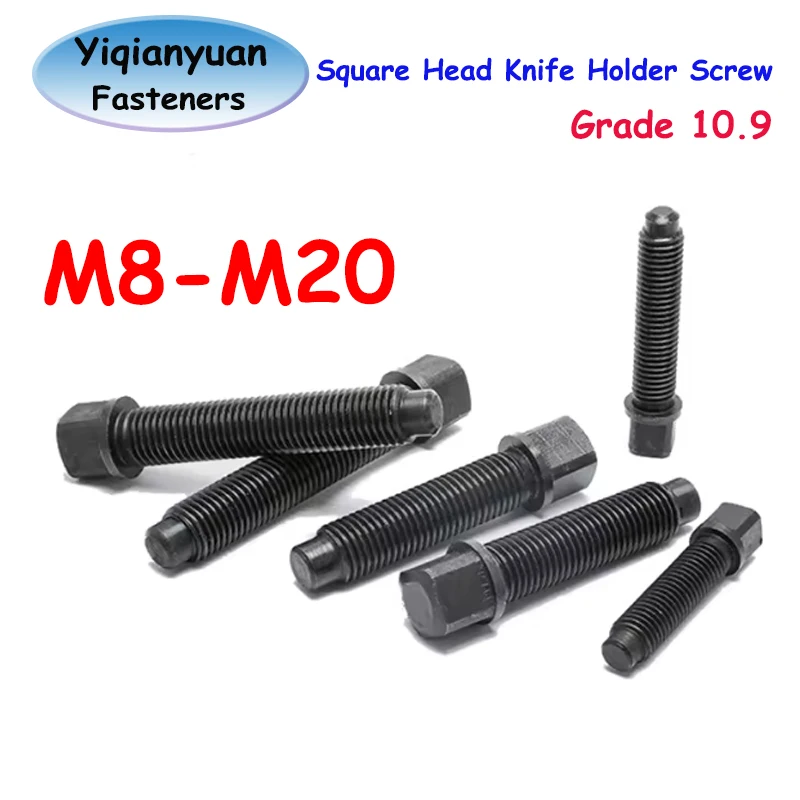 

Yiqianyuan M8-M20 Grade 10.9 Alloy Steel Knife Holder Screw, Square Head Press Bolts, Machine Tool High-strength Screw