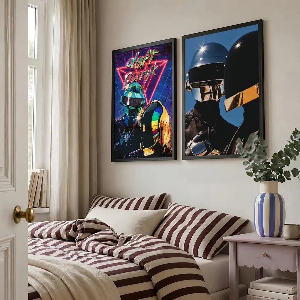 Band D-Daft P-Punk Music Poster Living Room Bedroom Bar Cafes Wall Home Decoration Gifts