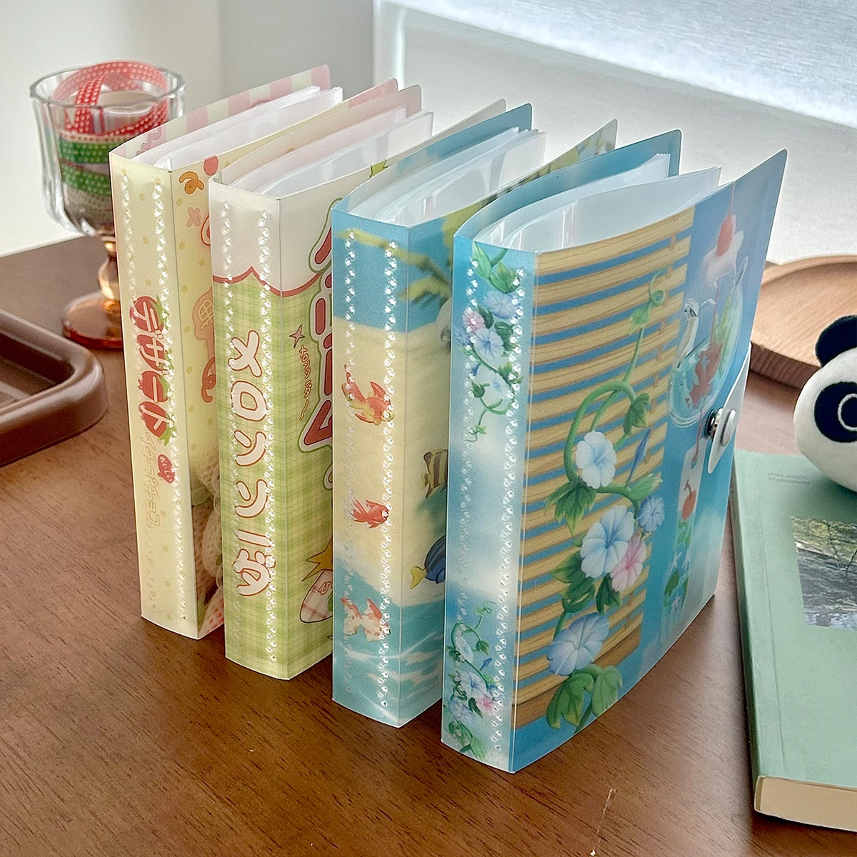 A6 Storage Album Stitched Summer Kawaii Folder Cute Sticker Storage for Scrapbooking Material Storage 40P