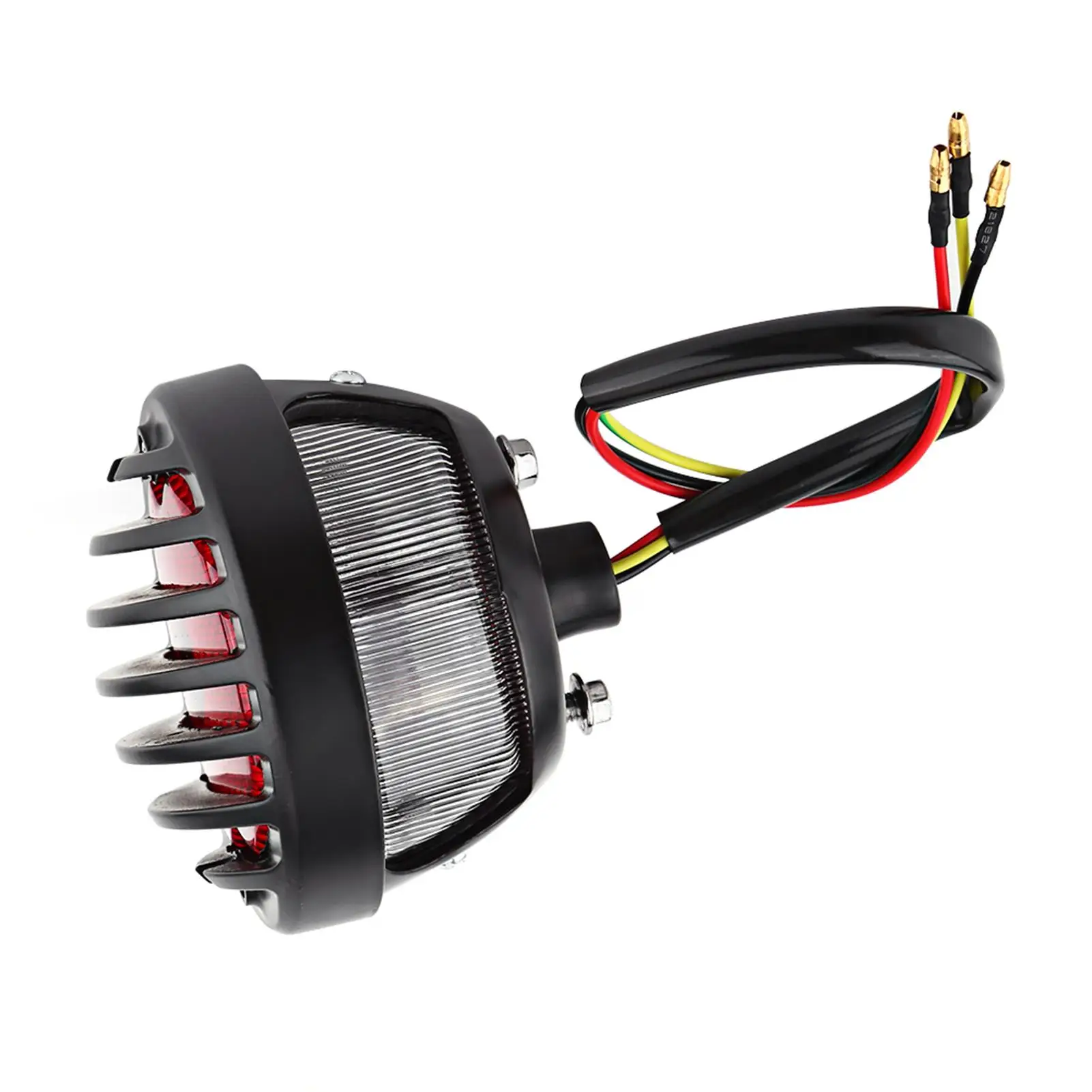 Motorcycle ATV Tail Brake Light Black Round Brake Light For bobber Chopper Scooters Motocicleta Accessories image 4
